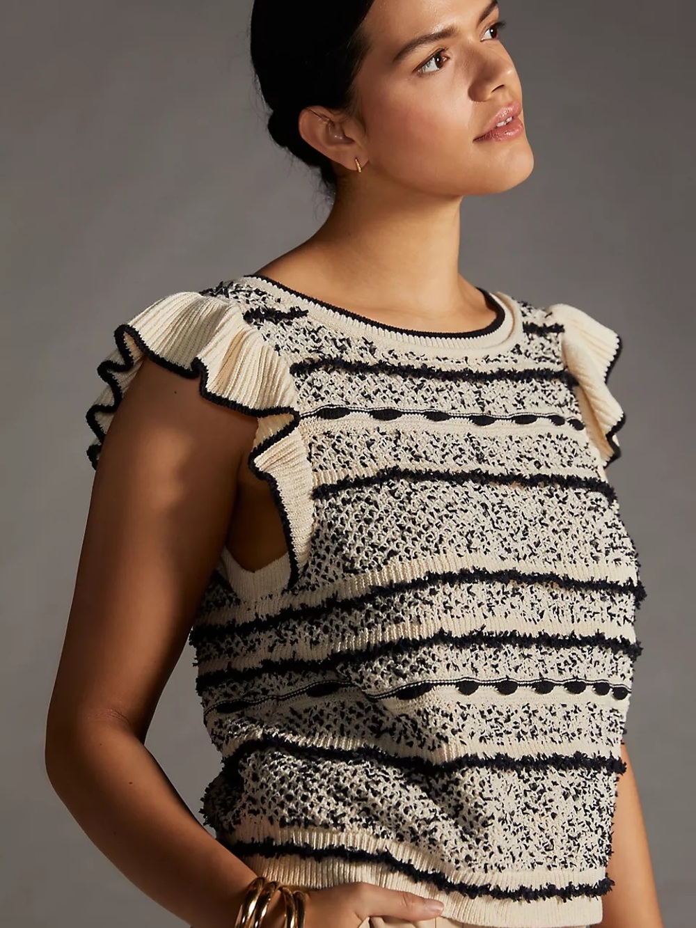 NWT - Anthropologie - Pilcro Ruffle Sweater Tank - Small